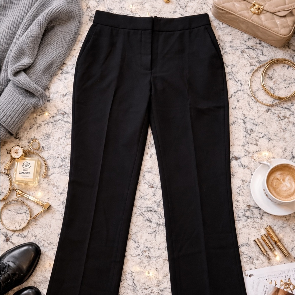 Quince Stretch Crepe Ankle Pants Black Size 8 NWT Work Career